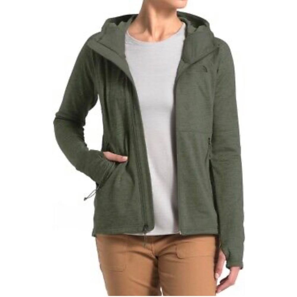 The North Face Canyonlands Full Zip Hoodie Taupe Green Heather size Large NWT
